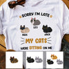 Personalized Cat Sitting On Me T Shirt OB151 81O36 1