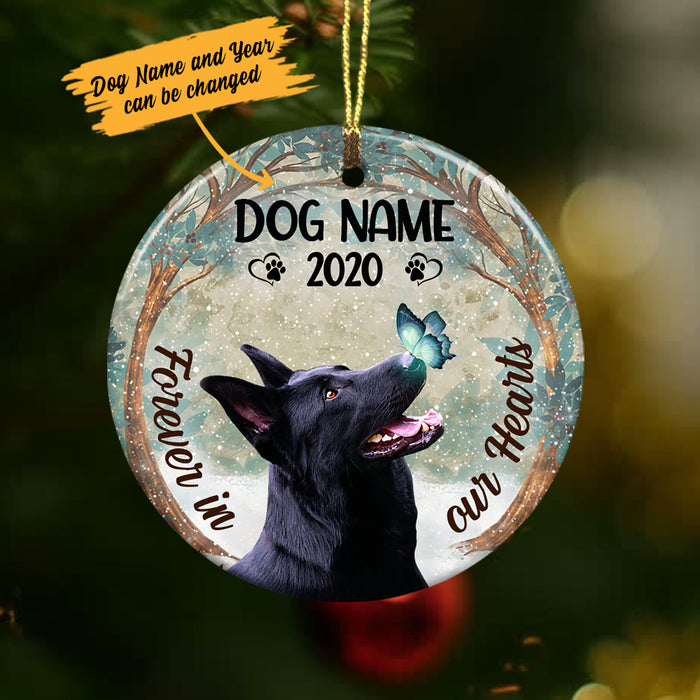 Personalized Forever In Our Hearts German Shepherd Dog Memorial  Ornament OB193 73O36 1