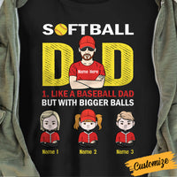 Personalized Dad Softball T Shirt JN171 95O34 thumb 1