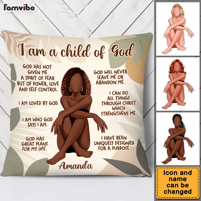 Personalized Gift For Daughter I Am A Child Of God Pillow 27002 1