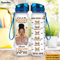 Personalized Christian Gift For Daughter Even In The Midst Of My Storm Tracker Bottle 27003 thumb 1