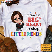 Personalized Gift For Teacher It Takes A Big Heart To Shape Little Minds Shirt - Hoodie - Sweatshirt 27004 thumb 1