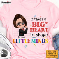 Personalized Gift For Teacher It Takes A Big Heart To Shape Little Minds Shirt - Hoodie - Sweatshirt 27004 thumb 1