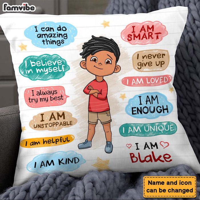 Personalized Gift For Grandson Affirmation For Kids Pillow 27007 1