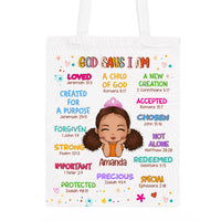 Personalized Gift For Granddaughter Christian Kids Affirmations Tote Bag 27009 thumb 1