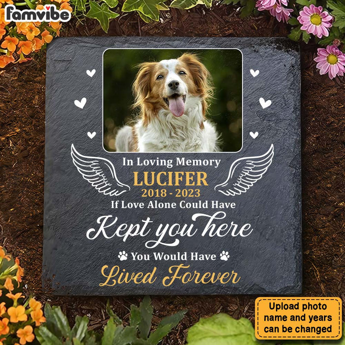 Personalized Photo Memorial Gift For Loss of Dog Loss Of Pet In Loving Memory Memorial Stone (Square) 27010 1
