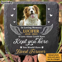 Personalized Photo Memorial Gift For Loss of Dog Loss Of Pet In Loving Memory Memorial Stone (Square) 27010 thumb 1