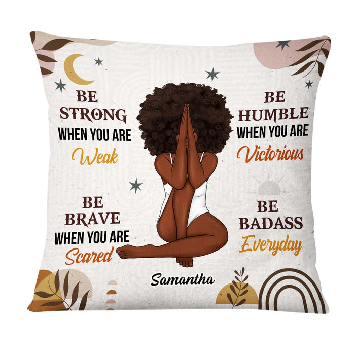 Personalized Gift For Daughter Be Strong Boho Style Pillow 27012 1