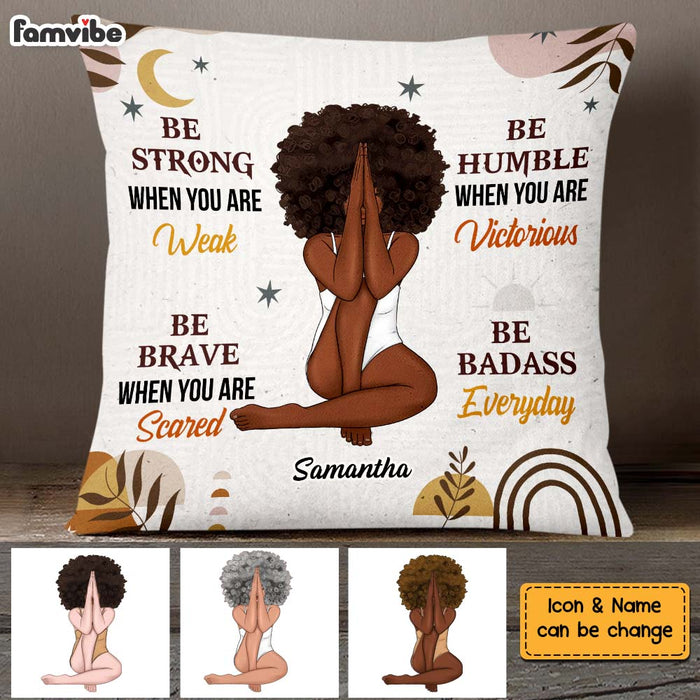 Personalized Gift For Daughter Be Strong Boho Style Pillow 27012 1