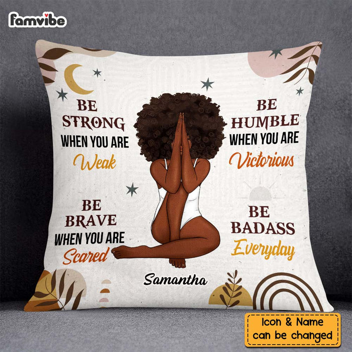 Personalized Gift For Daughter Be Strong Boho Style Pillow 27012 1