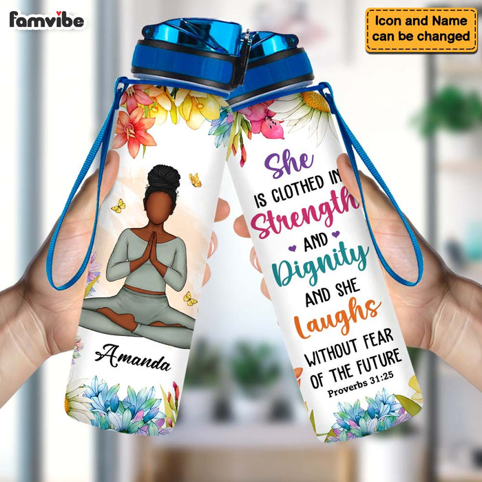 Personalized Gift For Daughter She Is Clothed In Strength Tracker Bottle 27013 1