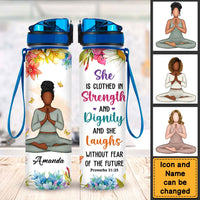 Personalized Gift For Daughter She Is Clothed In Strength Tracker Bottle 27013 thumb 1