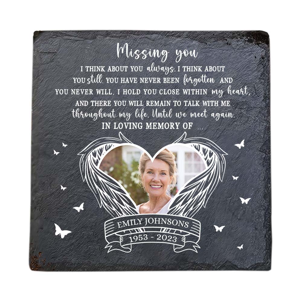 Personalized Memorial Tribute Gift Missing You Dandelion Memorial Stone (Square) 27014 Primary Mockup
