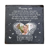 Personalized Memorial Tribute Gift Missing You Dandelion Memorial Stone (Square) 27014 thumb 1
