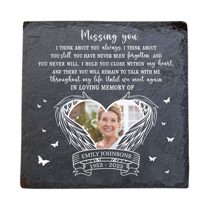 Personalized Memorial Tribute Gift Missing You Dandelion Memorial Stone (Square) 27014 1