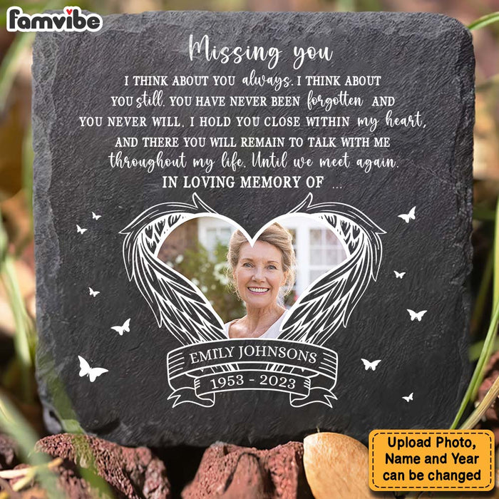 Personalized Memorial Tribute Gift Missing You Dandelion Memorial Stone (Square) 27014 1