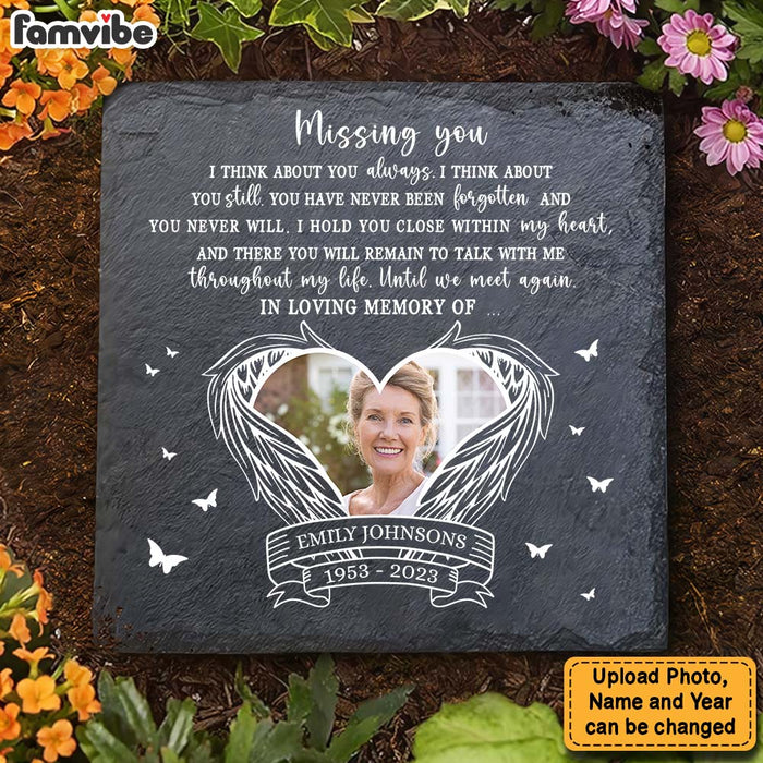 Personalized Memorial Tribute Gift Missing You Dandelion Memorial Stone (Square) 27014 1