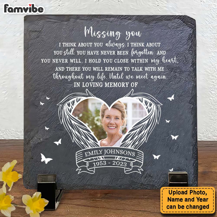 Personalized Memorial Tribute Gift Missing You Dandelion Memorial Stone (Square) 27014 1