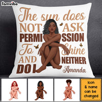 Personalized Gift For Daughter Does Not Ask Permission To Shine Pillow 27021 thumb 1