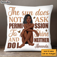 Personalized Gift For Daughter Does Not Ask Permission To Shine Pillow 27021 thumb 1