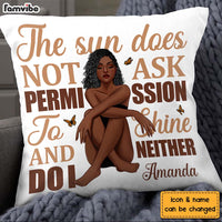 Personalized Gift For Daughter Does Not Ask Permission To Shine Pillow 27021 thumb 1