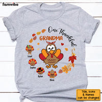 Personalized Gift For Grandma Thankful Turkey Shirt - Hoodie - Sweatshirt 27026 thumb 1