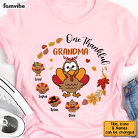 Personalized Gift For Grandma Thankful Turkey Shirt - Hoodie - Sweatshirt 27026 thumb 1