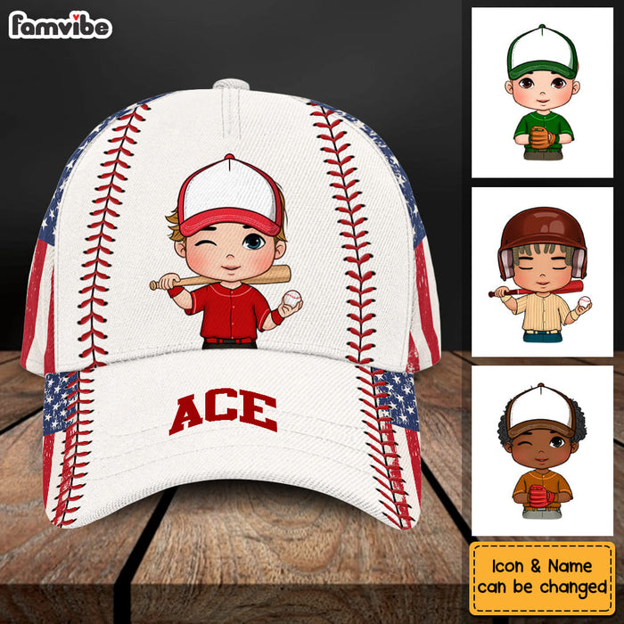 Personalized Gift For Grandson Baseball With Icon Cap 27027 1