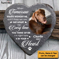 Personalized Pet Passed Away Gift Pet Photo Heart Lithograph Memorial Stone (Heart) 27028 thumb 1