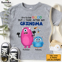 Personalized Gift For Grandson Takes After Grandma Kid T Shirt 27029 thumb 1