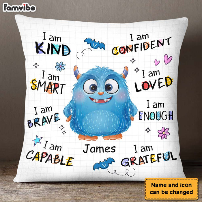 Personalized Gift For Grandson Monster I Am Kind Pillow 27030 1