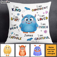 Personalized Gift For Grandson Monster I Am Kind Pillow 27030 thumb 1