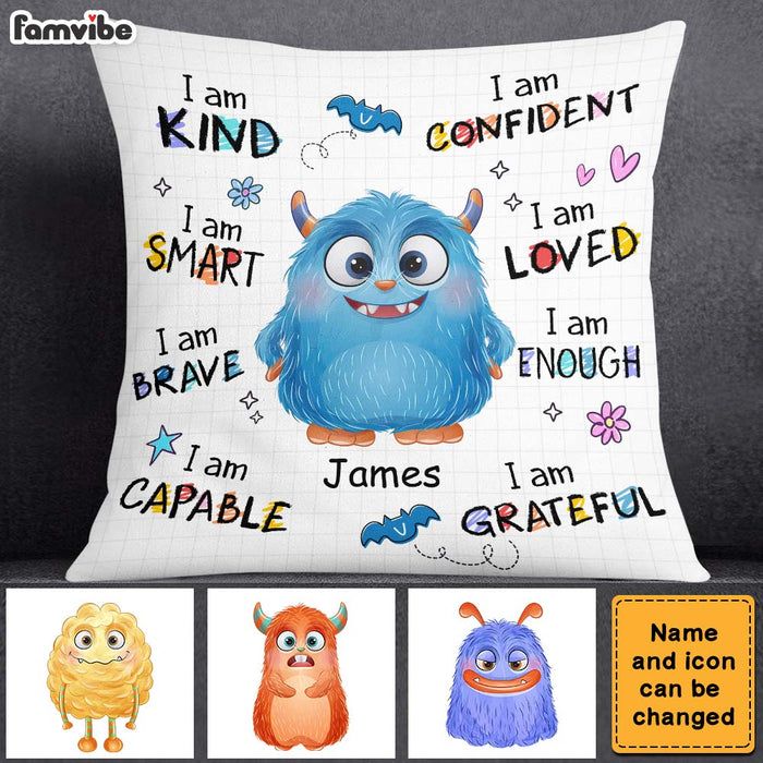 Personalized Gift For Grandson Monster I Am Kind Pillow 27030 1