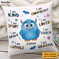 Personalized Gift For Grandson Monster I Am Kind Pillow 27030 thumb 1