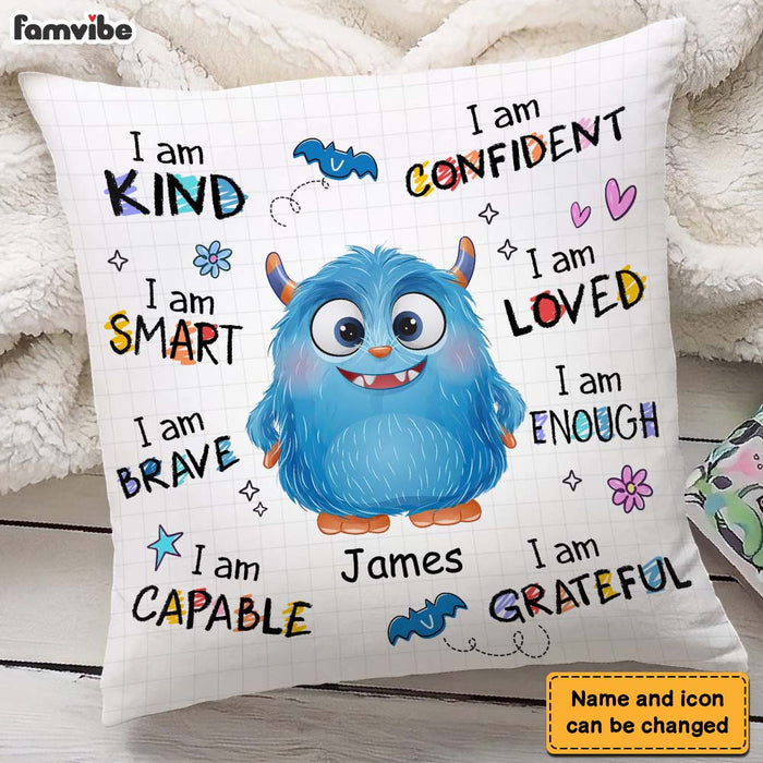 Personalized Gift For Grandson Monster I Am Kind Pillow 27030 1