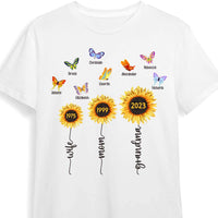 Personalized Gift For Grandma Sunflower Butterfly Shirt - Hoodie - Sweatshirt 27032 thumb 1