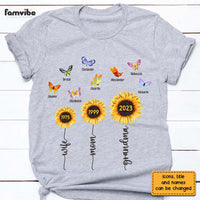Personalized Gift For Grandma Sunflower Butterfly Shirt - Hoodie - Sweatshirt 27032 thumb 1