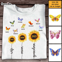 Personalized Gift For Grandma Sunflower Butterfly Shirt - Hoodie - Sweatshirt 27032 thumb 1