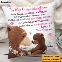 Personalized Gift For Granddaughter Penguin Flowers In Pillow 27033 thumb 1