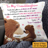 Personalized Gift For Granddaughter Penguin Flowers In Pillow 27033 thumb 1
