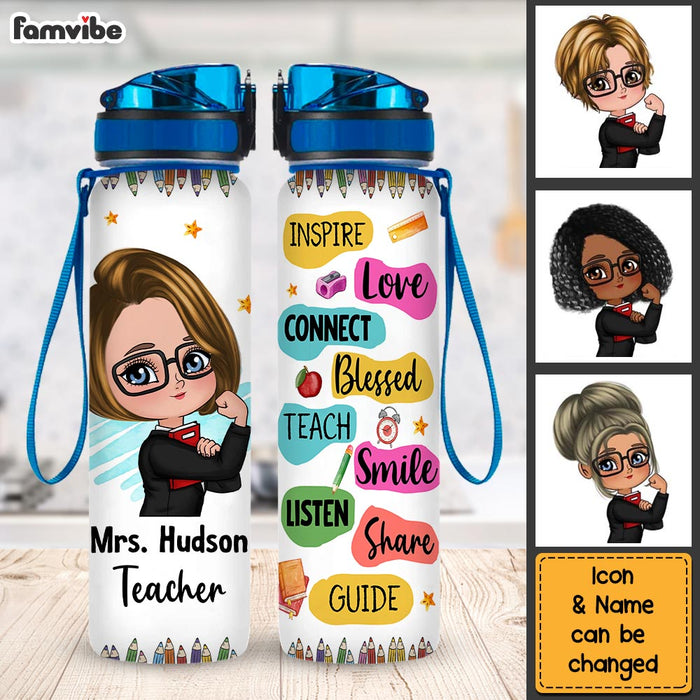 Personalized Gift For Teacher Blessed Inspire Love Tracker Bottle 27034 1