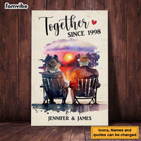 Personalized Gift for Couple Anniversary Sunset Canvas 27037 thumb 1