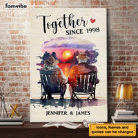 Personalized Gift for Couple Anniversary Sunset Canvas 27037 thumb 1