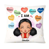 Personalized Gift For Granddaughter Affirmation Colorful Heart Pillow 27043 thumb 1