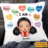 Personalized Gift For Granddaughter Affirmation Colorful Heart Pillow 27043 thumb 1