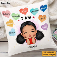 Personalized Gift For Granddaughter Affirmation Colorful Heart Pillow 27043 thumb 1