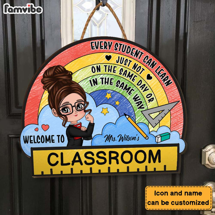 Personalized Gift For Teacher Every Student Can Learn Wood Sign 27048 1