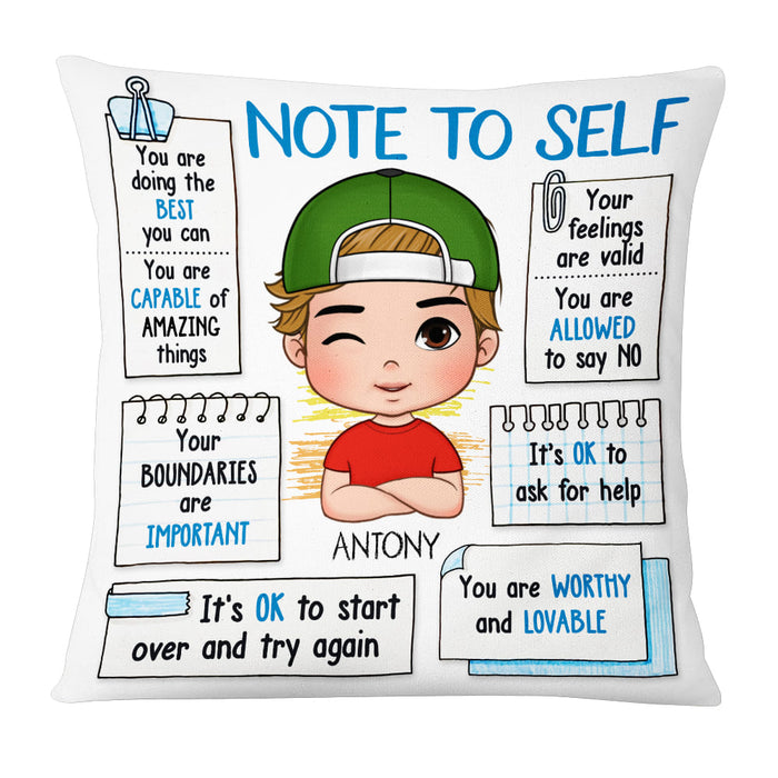 Personalized Gift For Grandson Note To Self Pillow 27051 1