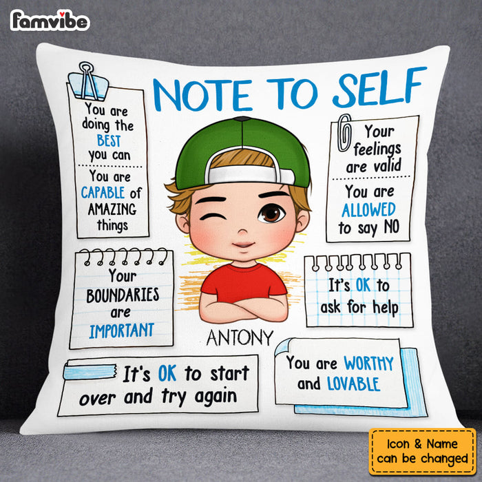 Personalized Gift For Grandson Note To Self Pillow 27051 1