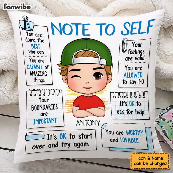 Personalized Gift For Grandson Note To Self Pillow 27051 1